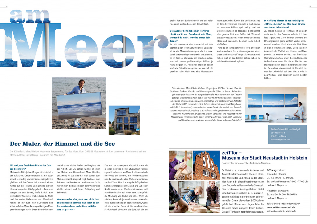 Der Maler, der Himmel und die See Der Maler, der Himmel und die See
